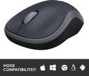 Logitech Draadloze muis M185 1000DPi Grijs