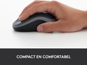 Logitech Draadloze muis M185 1000DPi Grijs