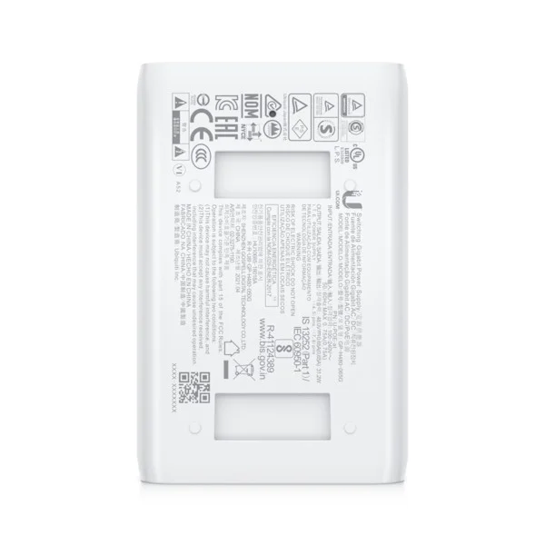 Ubiquiti U-POE-AT PoE+ Injector 802.3AT 30W Gigabit Ethernet Wit