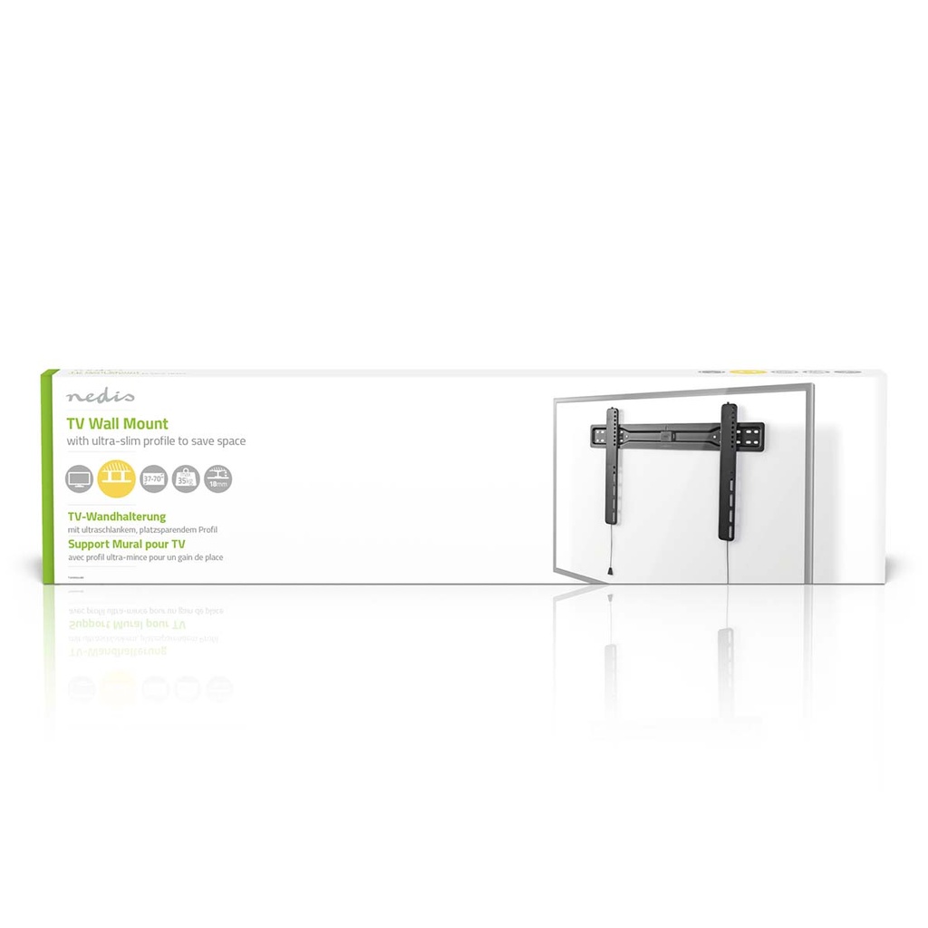 Nedis TVWM5050BK Vaste TV-Muurbeugel 37" - 70" 35 kg Zwart