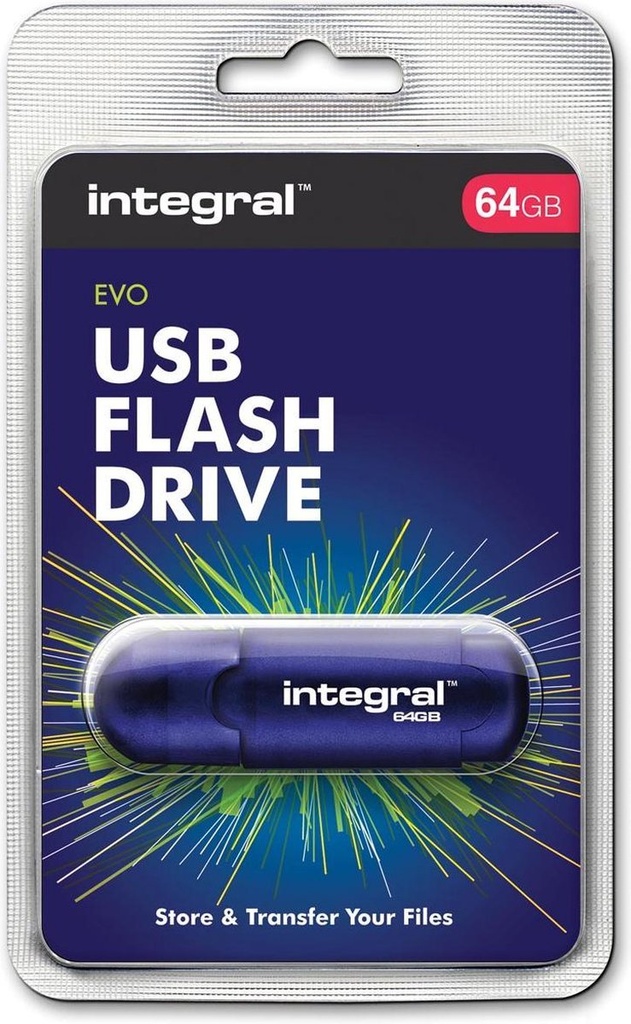 Integral 418585 USB-stick EVO 64 GB USB2.0 Blauw