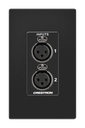 Crestron DM-NAX-2XLRI-1G Audio-over-IP wandplaat met XLR DM NAX Zwart