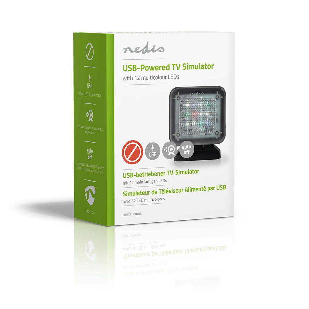 Nedis DUMSTV10BK TV-Simulator USB Gevoed Zwart