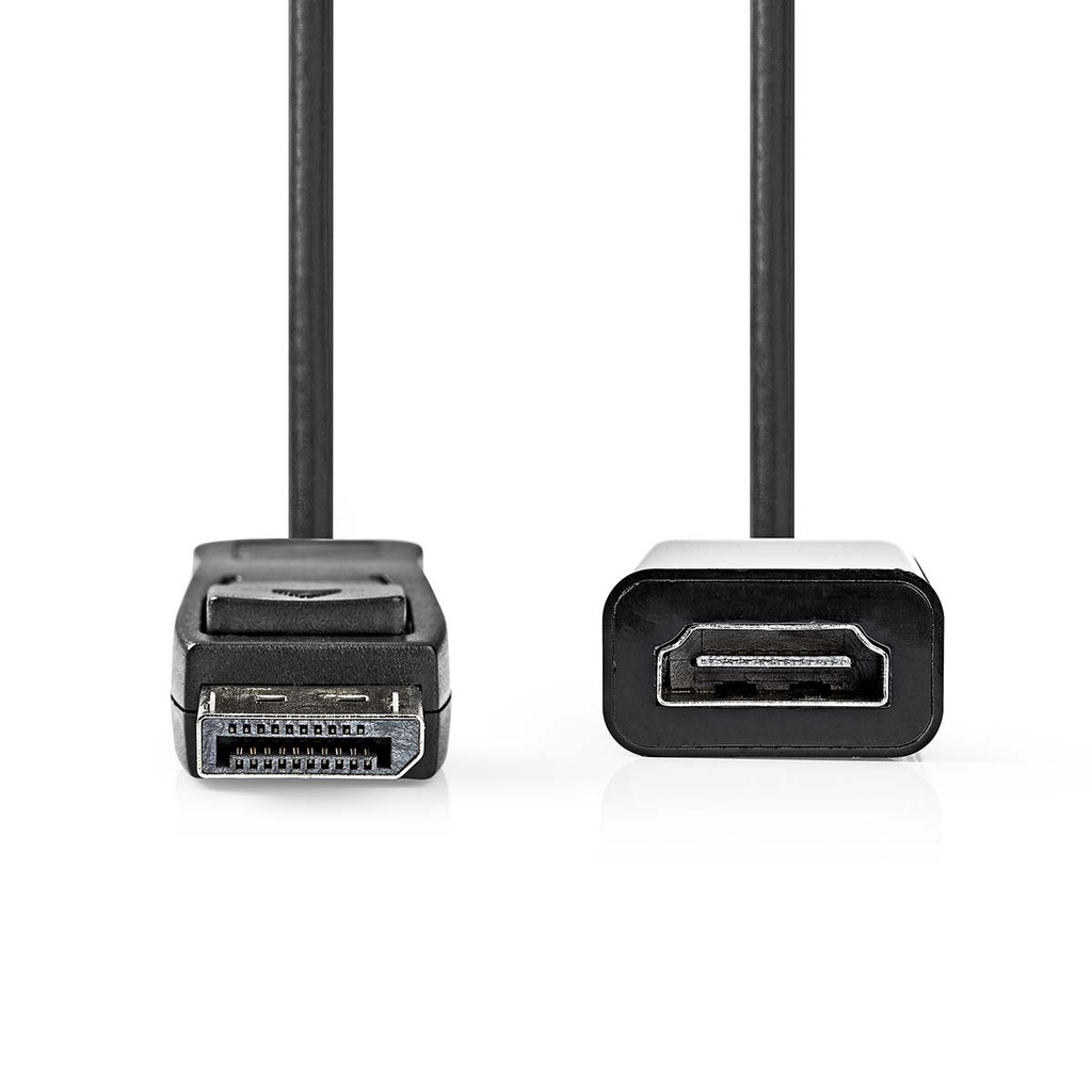 Nedis CCGB37150BK02 DisplayPort 1.2-Kabel Mannelijk-Vrouwelijk 20cm Zwart