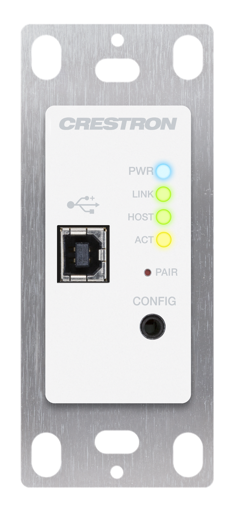 Crestron DM-NUX-L2 DM-NUX USB Host-apparaat Routering Eindpunt Wandpaneel Wit