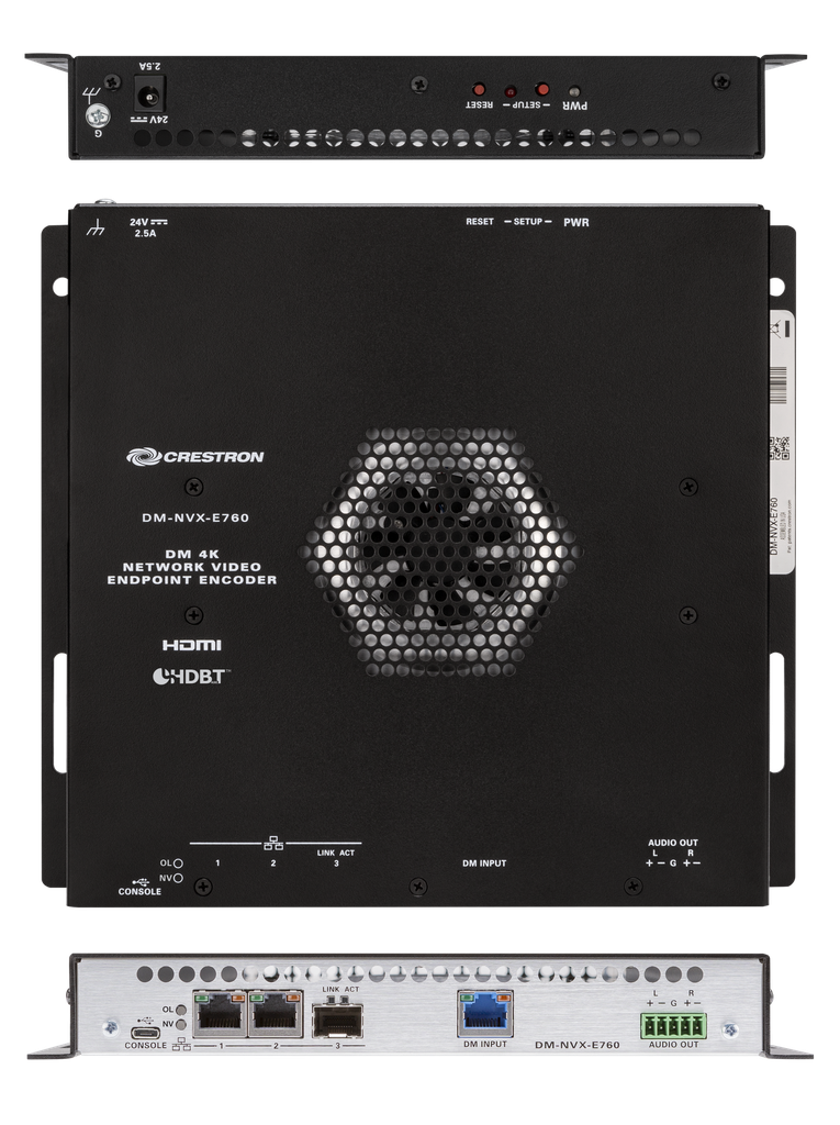 Crestron DM-NVX-E760 DM NVX 4K60 4:4:4 HDR netwerk AV-encoder met DM-ingang