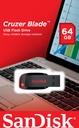 Sandisk Cruzer Blade USB-Stick 64GB Zwart