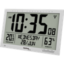 Techno Line WS 8013 Wandklok Zendergestuurd Groot display Zilver 