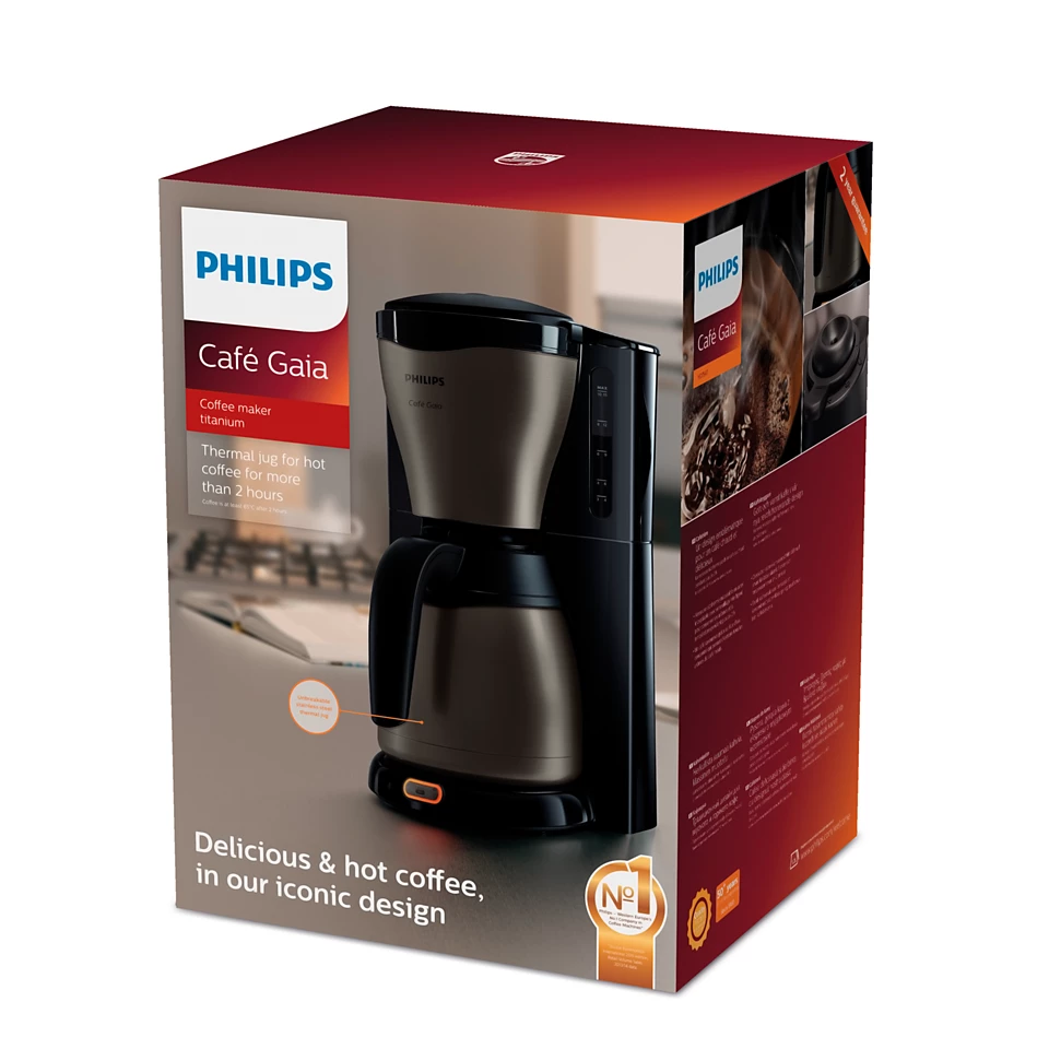 Philips HD7547/80 Gaia Koffiezet Zwart