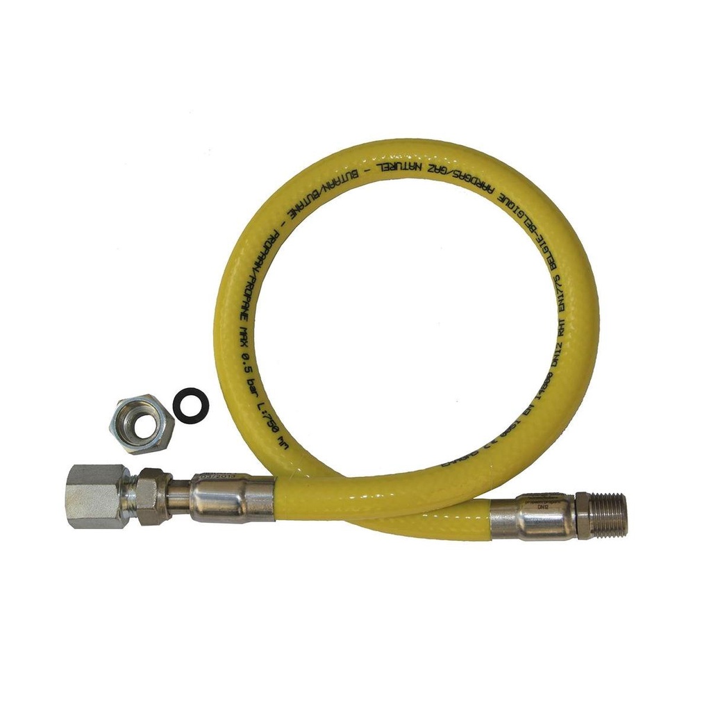 Scanpart 1404019100 Gasslang Inox 1/2" 100cm Geel