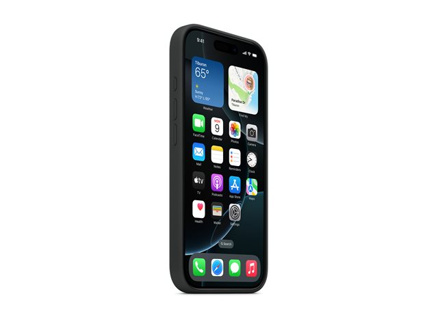 Apple iPhone 16 Pro siliconen hoesje met MagSafe zwart