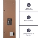 Perel WC208 Wandklok LED 83x23x4cm Zwart