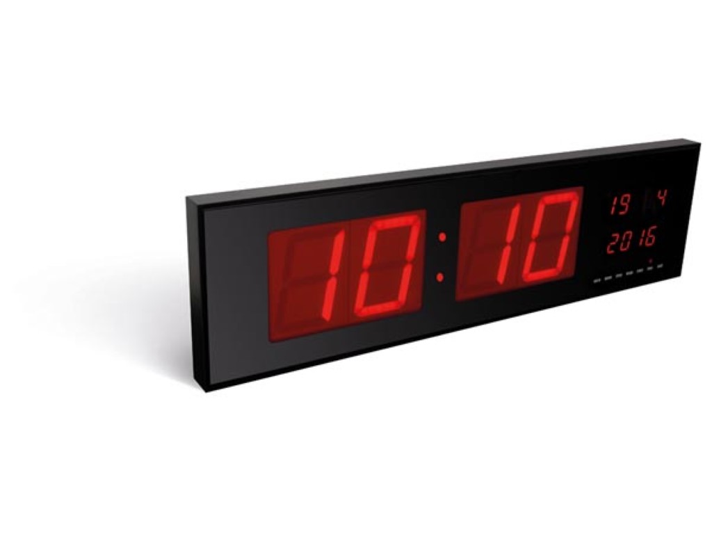 Perel WC208 Wandklok LED 83x23x4cm Zwart