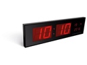 Perel WC208 Wandklok LED 83x23x4cm Zwart