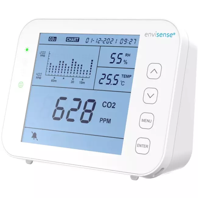 EnviSense CO2 Meter met datalogger Wit