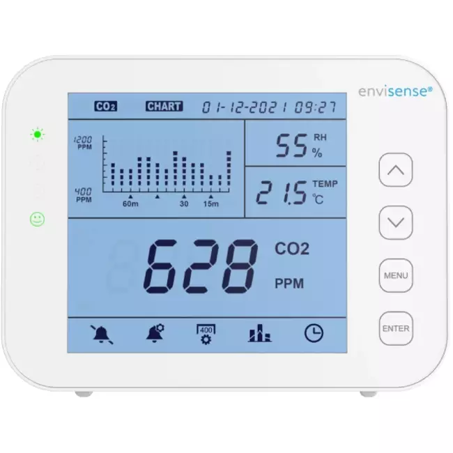 EnviSense CO2 Meter met datalogger Wit