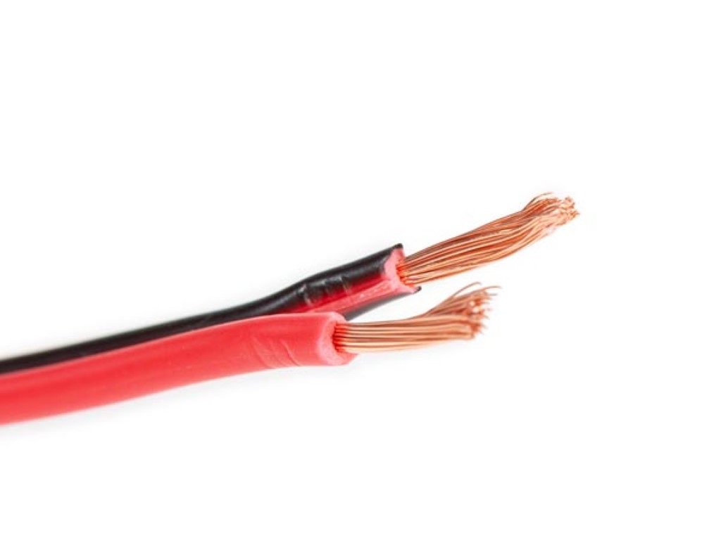 luidsprekerkabel - rood/zwart - 2 x 0.75 mm² - 100 m