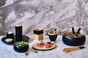 Cosy & Trendy 5857012 Black&Wood Lazy Susan 39.5 x 3.5 cm Bamboe Zwart