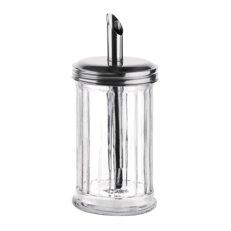 Olympia CN679 suikerstrooier 19mm-tuit 17,5(h)x7,5(Ø)cm Glas/RVS Transparant 