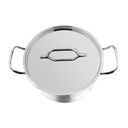 Nisbets Essentials DB254 Kookot met deksel 18,6x24(Ø)cm 5.6l RVS Grijs