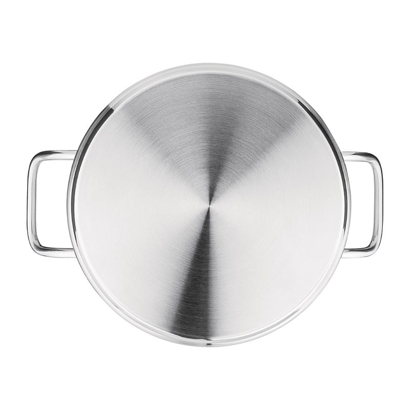 Nisbets Essentials DB254 Kookot met deksel 18,6x24(Ø)cm 5.6l RVS Grijs