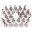 Vogue CP107 Spuitmondjes Set 26-delig RVS Grijs