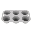 Vogue DA520 Bakvorm 6 muffins 4(H) x 16.2(B) x 24(D)cm siliconen Grijs