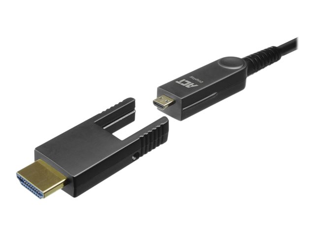ACT AK4102 Actieve Optische HDMI Kabel 20m 4K@60HZ Afneembare connector Zwart