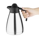 Olympia GD298 Thermoskan met schroefdop 1l RVS Grijs
