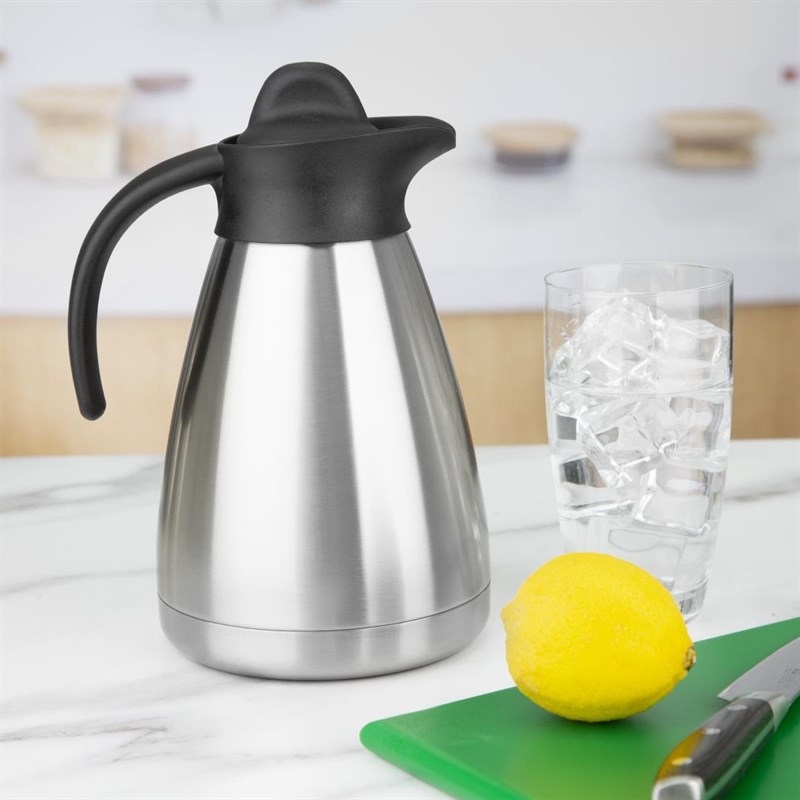 Olympia GD298 Thermoskan met schroefdop 1l RVS Grijs