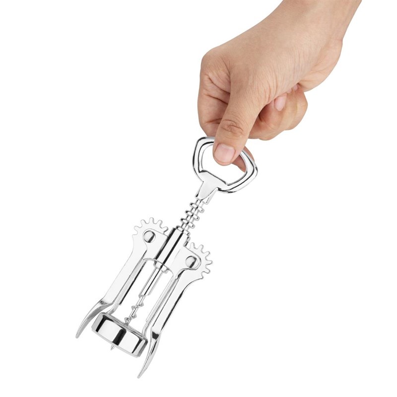 Olympia HZ235 Kurkentrekker/Flesopener Hefboom RVS Grijs