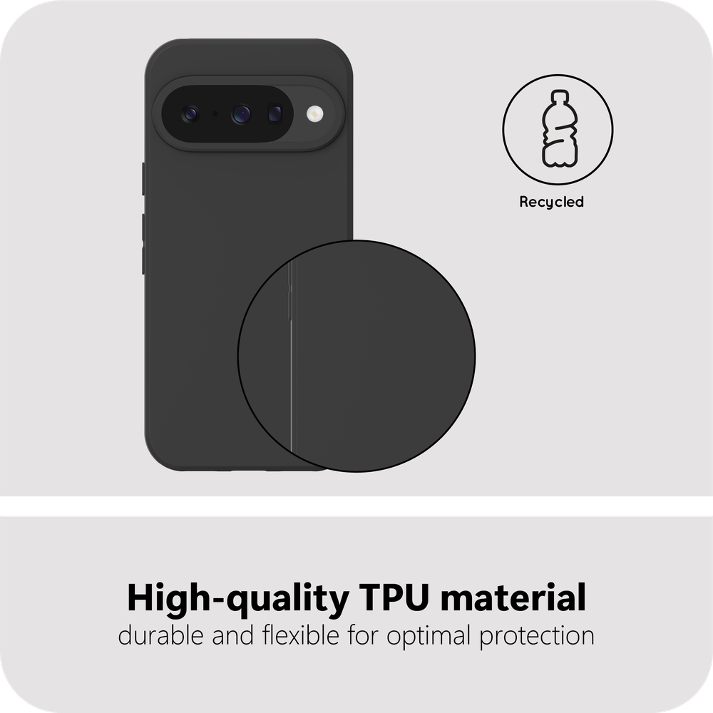 Just in Case MGO2780KL1 KickLite Case Google Pixel 10 / 10 Pro Zachte TPU Cover Zwart