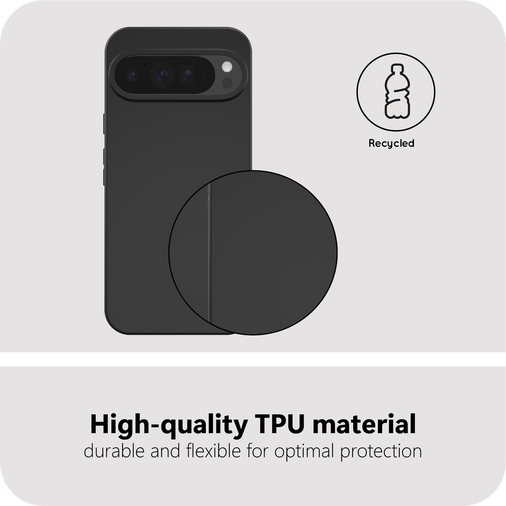 Just in Case MGO2782KL1 KickLite Case Google Pixel 10 Pro XL Zachte TPU Cover Zwart
