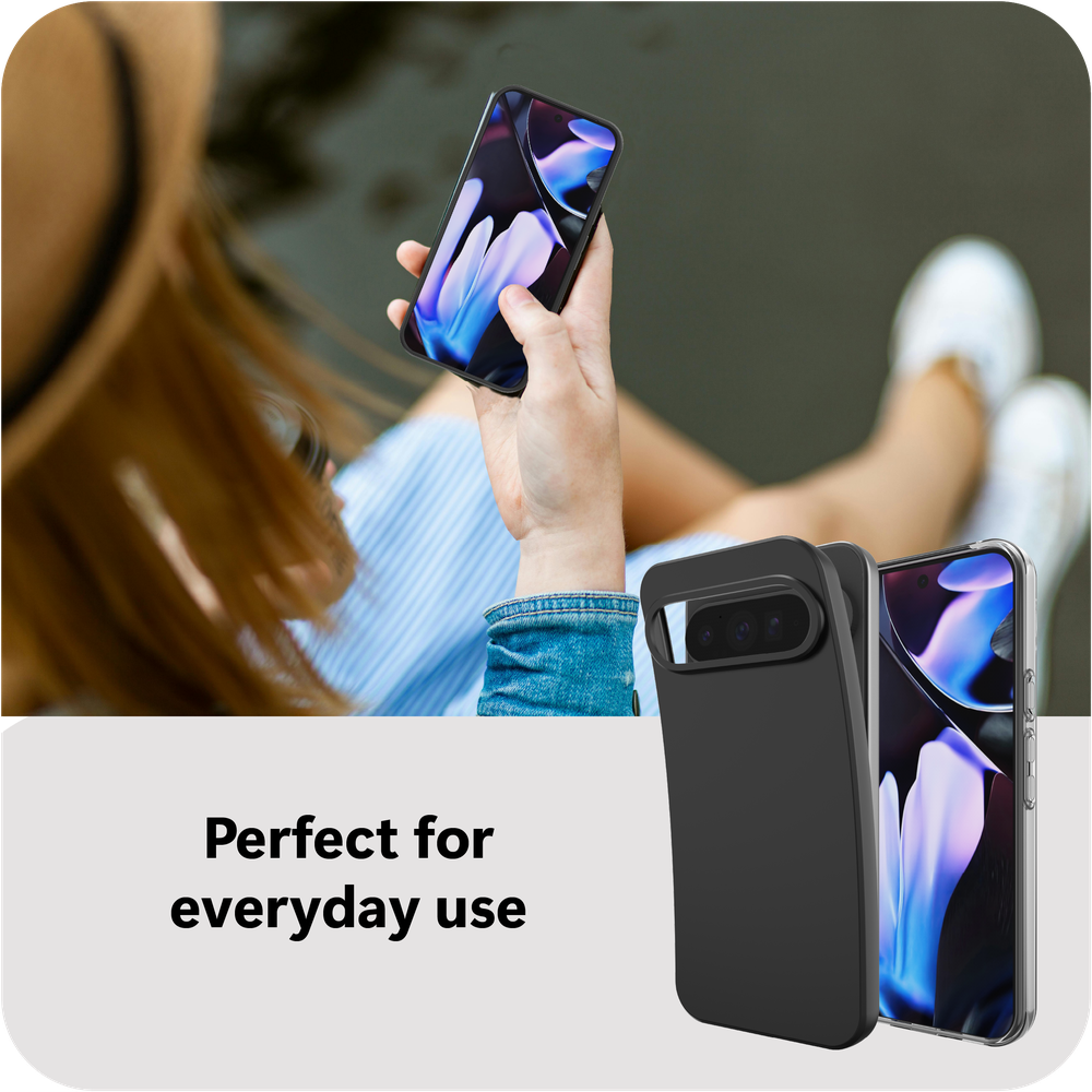 Just in Case MGO2782KL1 KickLite Case Google Pixel 10 Pro XL Zachte TPU Cover Zwart