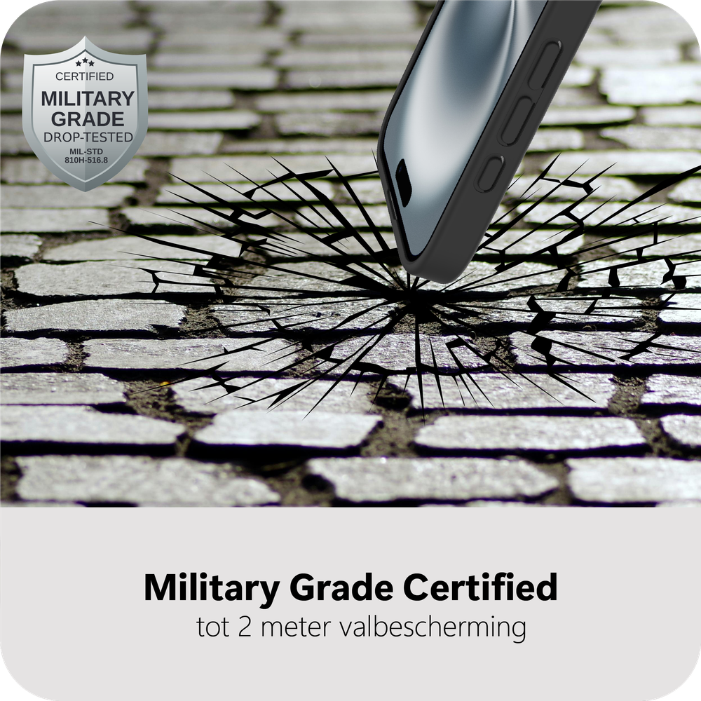 Just in Case MAP2761AE1M Militaire kwaliteit Back Cover ArmorElite iPhone 17 Zwart