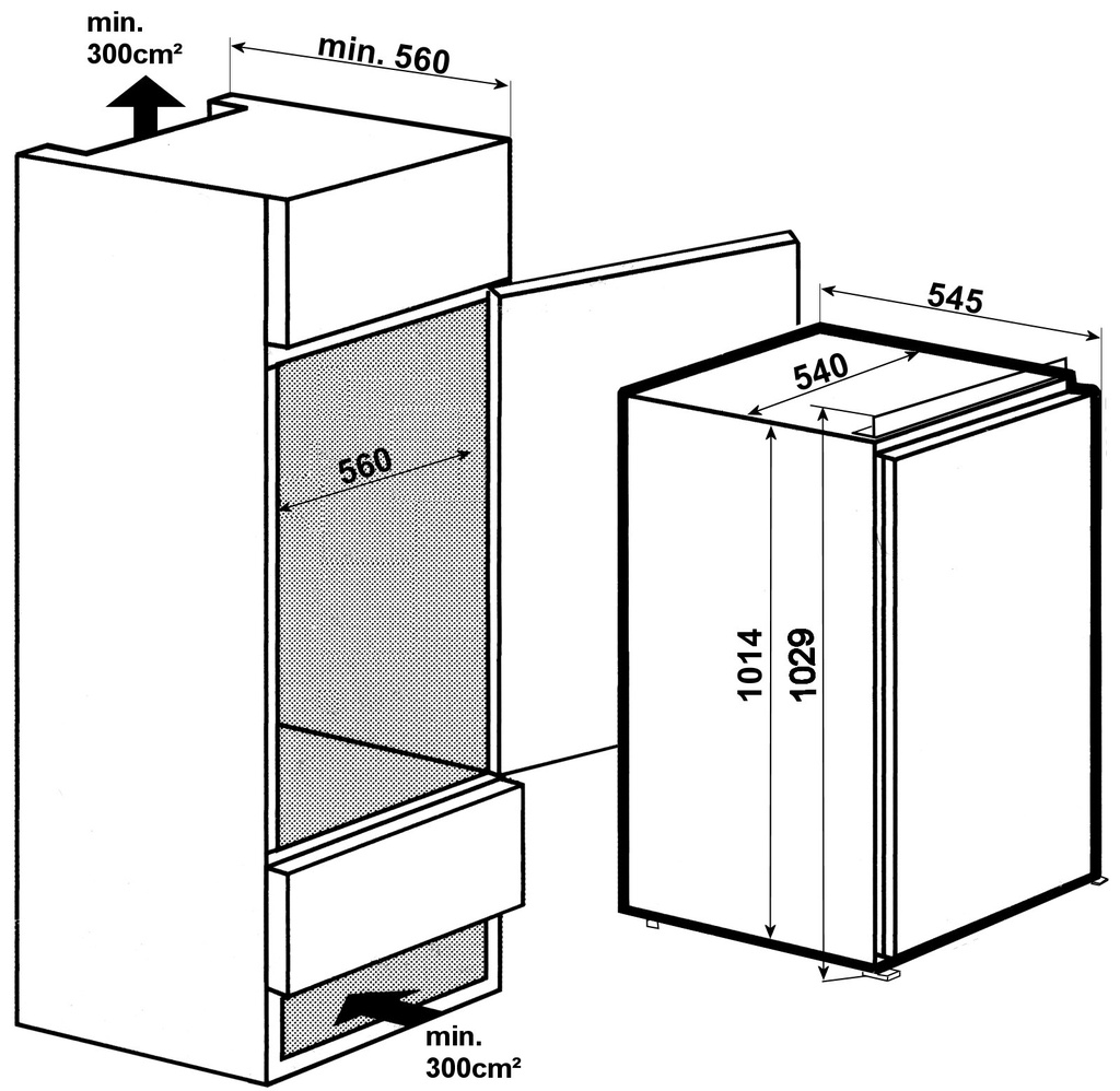 Exquisit EKS1804080F Inbouw koelkast met vriesvak F label Wit