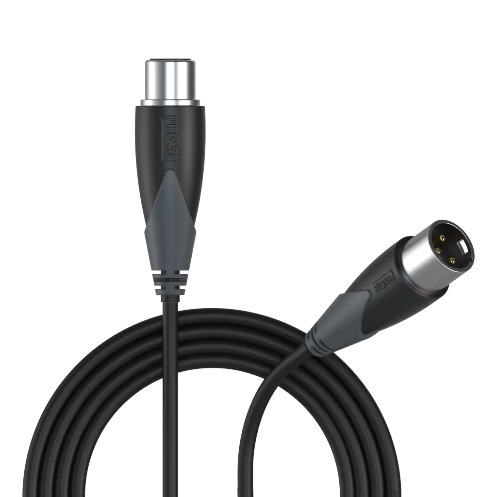 Procab CLA901/1 3-pin XLR Kabel 1m Mannelijk - Vrouwelijk Zwart