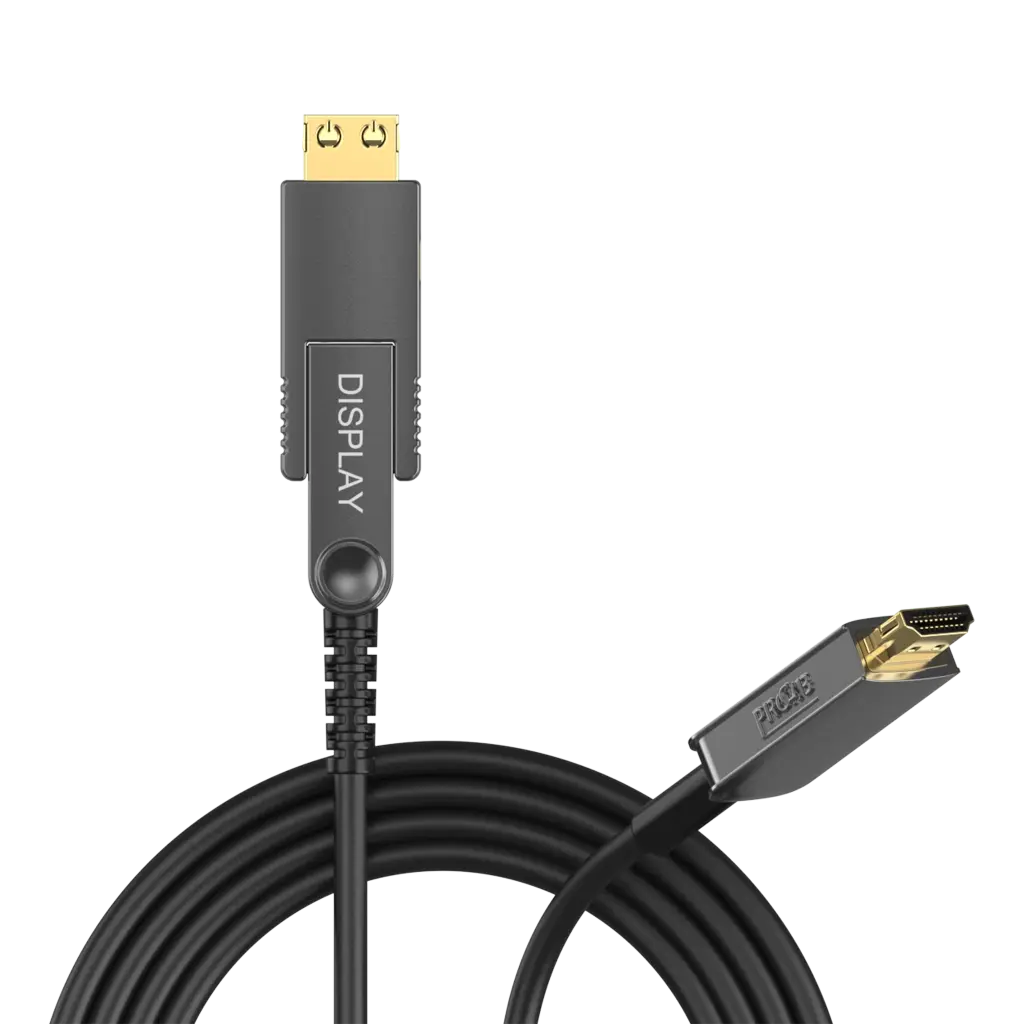 Procab CLV215A/30 HDMi-kabel HDMI - Micro HDMI  Active optical Afneembare connector 30m Zwart