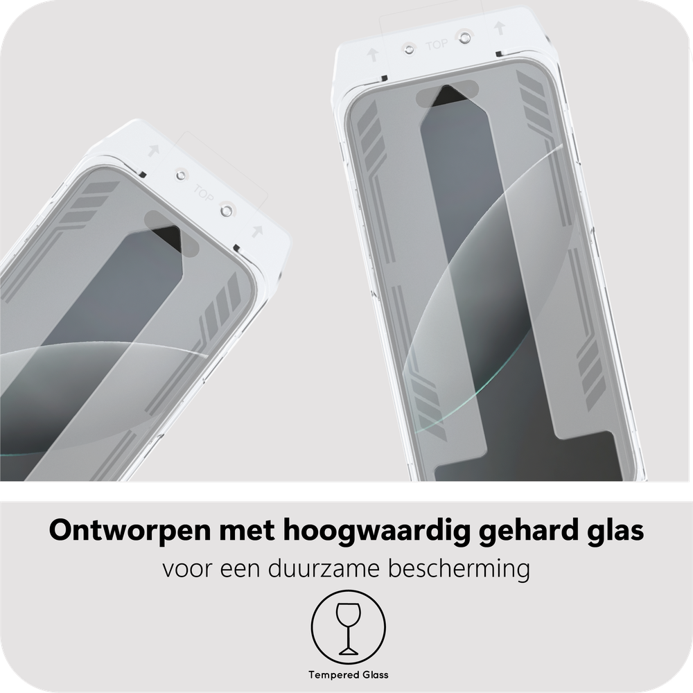 Just in Case iPhone Screenprotector Gehard Glas met Applicator 16 Pro / 17 / 17 Pro
