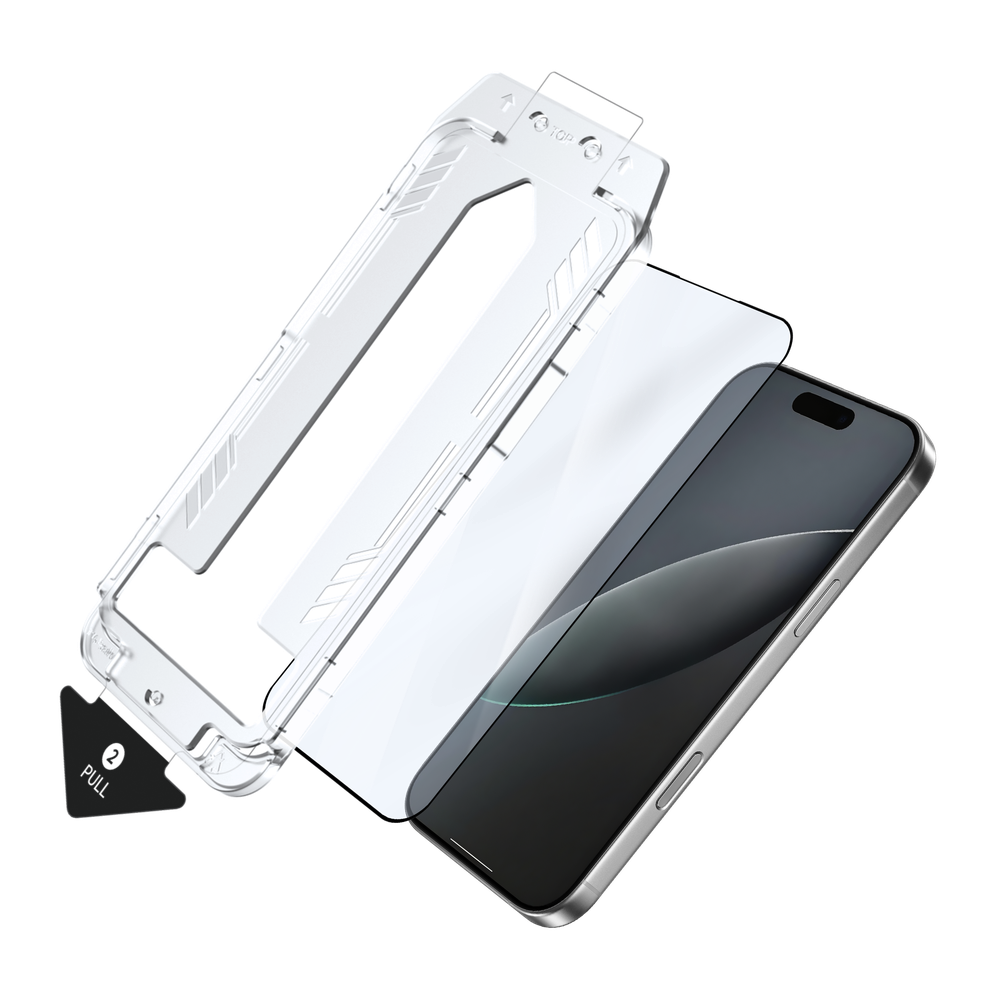 Just in Case iPhone Screenprotector Gehard Glas met Applicator 16 Pro / 17 / 17 Pro