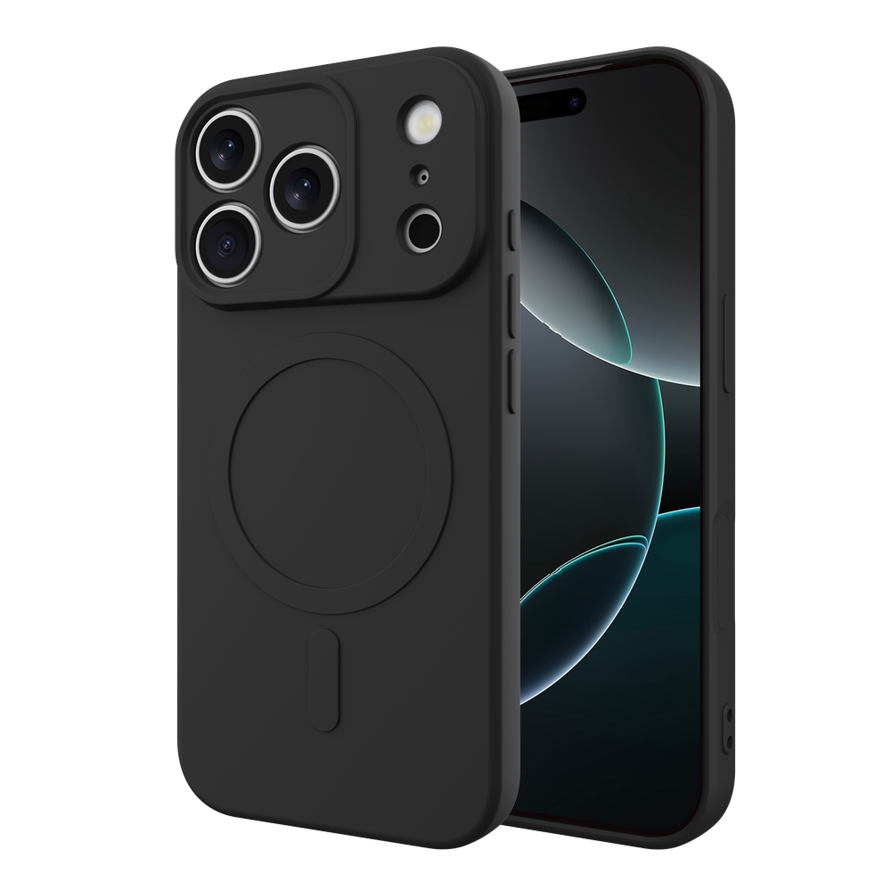 Just in Case Kick Case TPU Back Cover voor Apple iPhone 17 Pro MagSafe compatibel Zwart