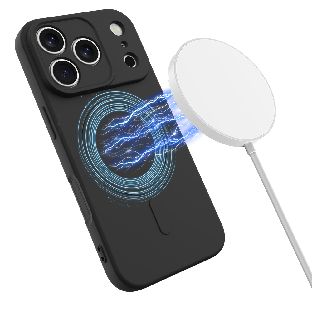 Just in Case Kick Case TPU Back Cover voor Apple iPhone 17 Pro MagSafe compatibel Zwart