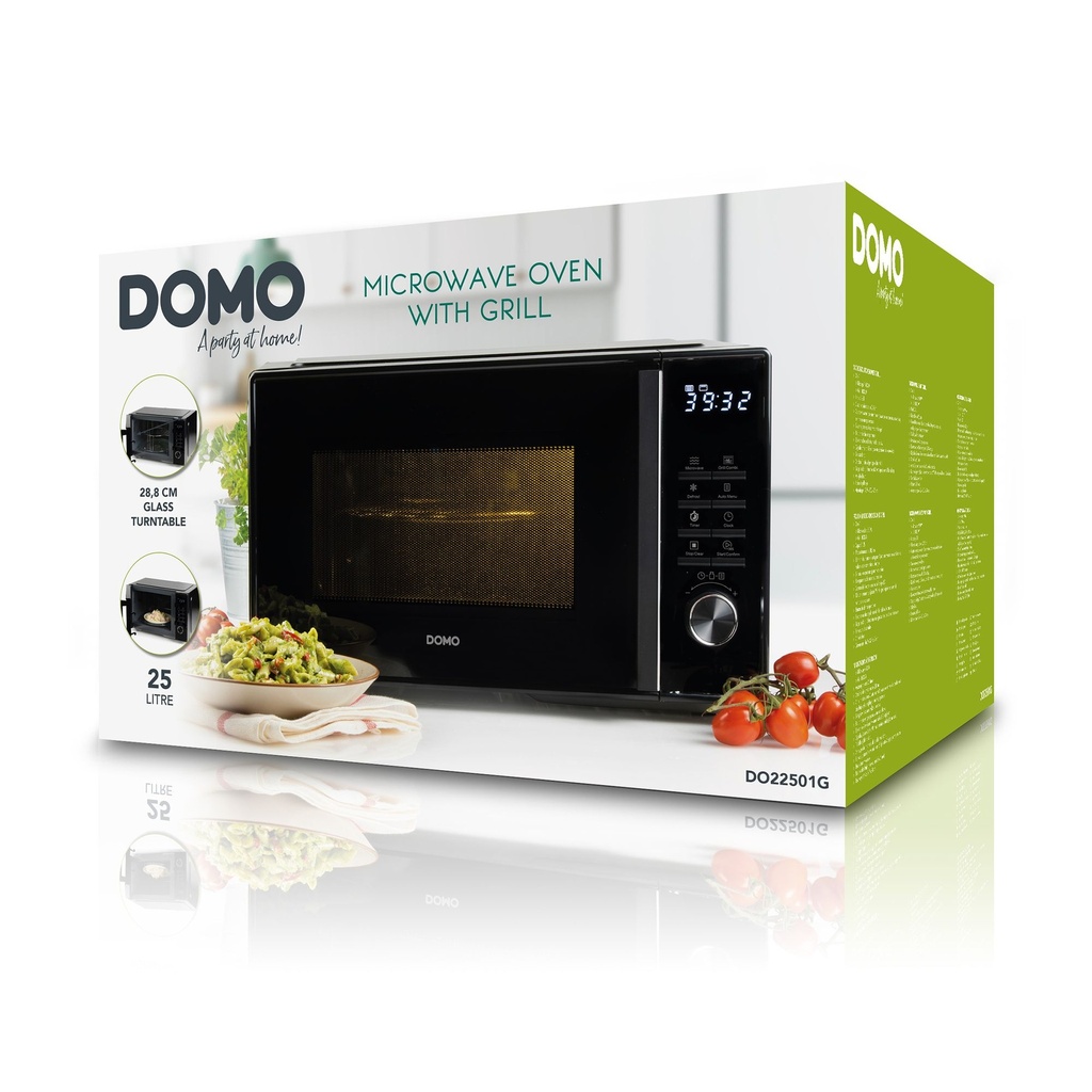 Domo DO22501G Microgolfoven met grill 900W 25l Zwart