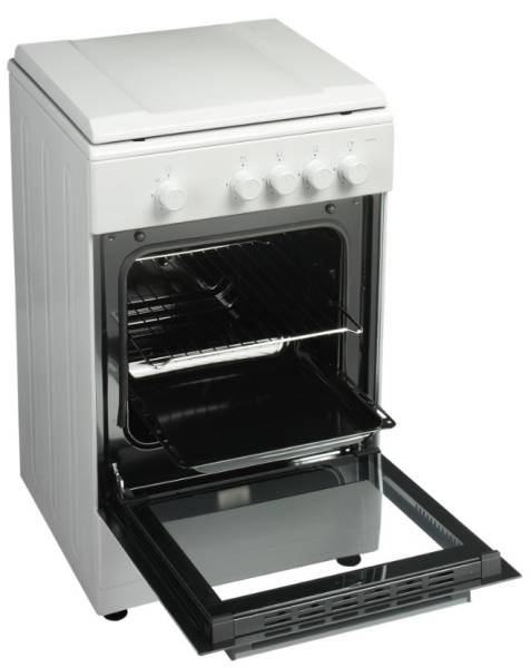 Everglades EVCK039 Vrijstaande gasfornuis 50cm Breed Wit