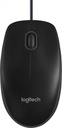 Logitech 910-003357 Bedrade Muis B100 800DPI 3 Knoppen Zwart