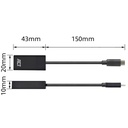 ACT AC7305 USB-C naar HDMI adapter 4K 15cm Zwart