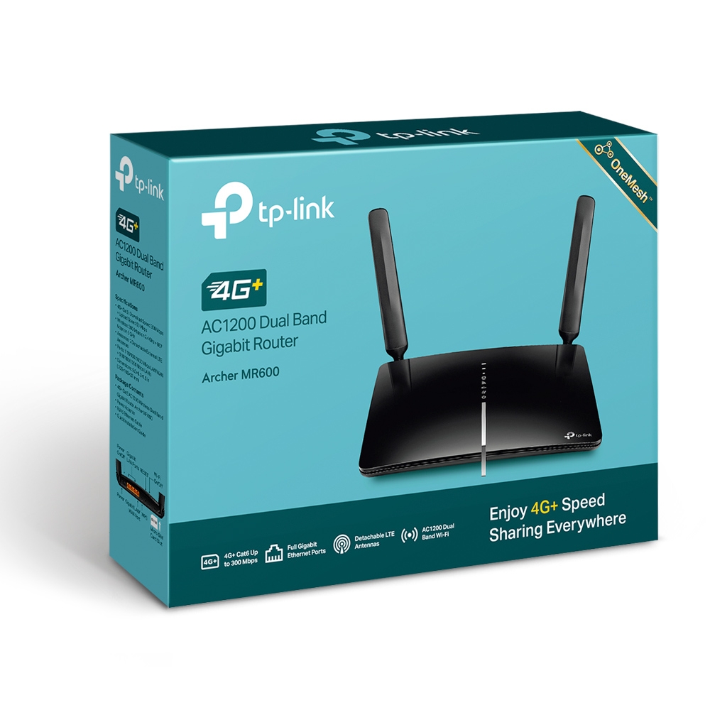 TP-Link Archer MR600 cat6 4G LTE Router Dual Band Zwart