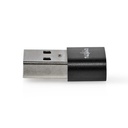 Nedis CCGB60920BK USB-C female naar USB-A male adapter zwart