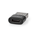 Nedis CCGB60920BK USB-C female naar USB-A male adapter zwart