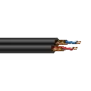 Procab SIG58/1 Gebalanceerde signaalkabel - flex 4x 0,16mm² 25AWG 100m Zwart